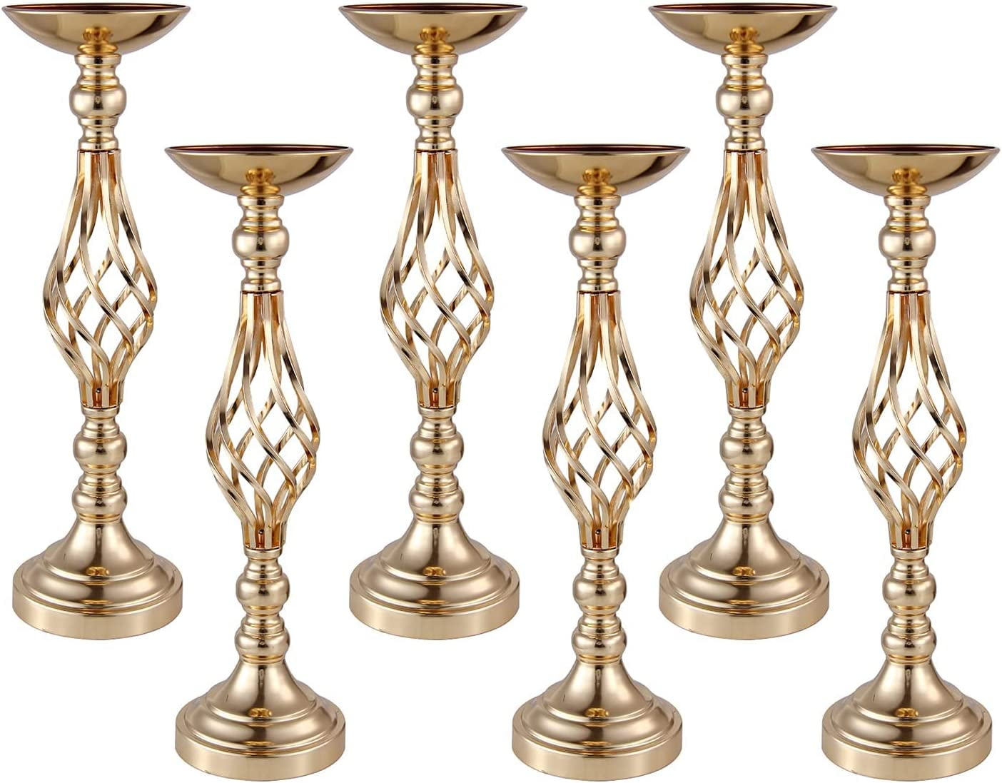 Gold Vase Wedding Flowers Centerpiece Candelabra Candle Holder, 18.7in