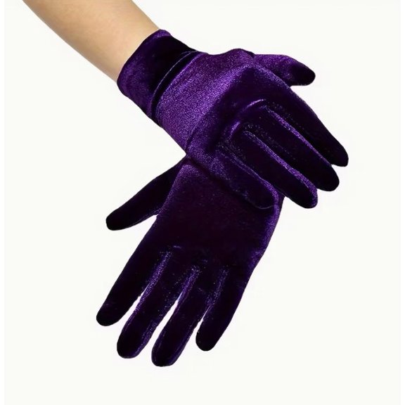 Gold Velvet Knitted Split-Finger Gloves for Women - One Size Fits All, Elastic Cycling Gloves for Performance and Work