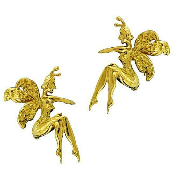 Gold Vermeil Left And Right Whispering Women Fairy Ear Cuff Wrap Set