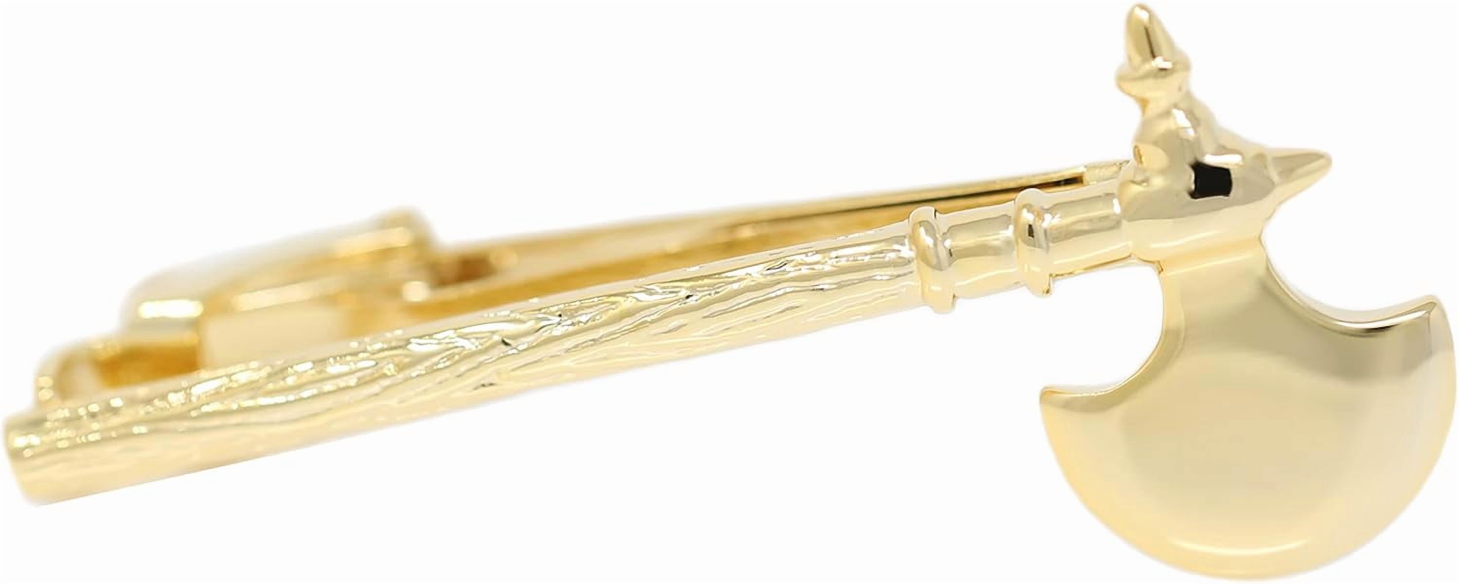 Fire Axe Tie Bar In Nickel Finish - Law Enforcement And Firefighter Accessory