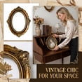 thumbnail image 1 of Gold Vintage Oval Wall Mirror Decor Ornate Gold Frame Mirror for Living Room Bedroom Entryway Office Gallery Wall Display, 1 of 6