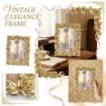 thumbnail image 1 of Gold Vintage Picture Frame, Ornate Floral Rose Desk Photo Frame for Living Room Home Decor, Decor Gift for Women Birthday, 1 of 6