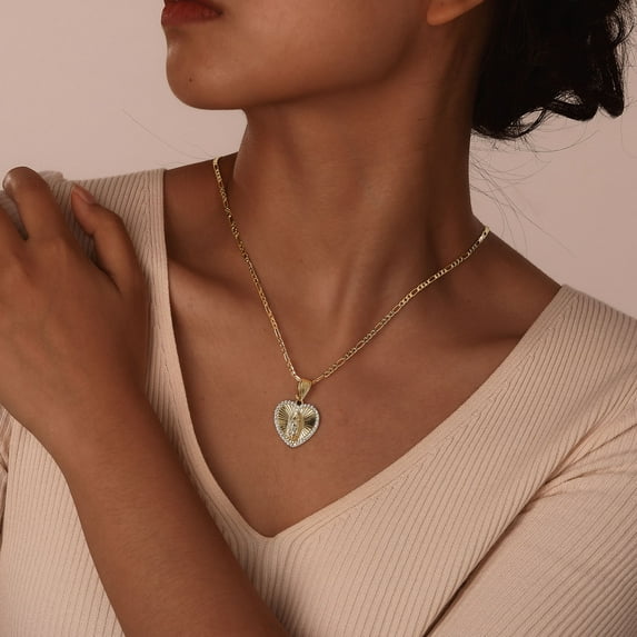 Gold Virgin Mary Necklace for Women, 14K Gold Plated Virgen De Guadalupe Love Heart Necklace Mother Mary Catholic Gift, Cubic Zirconia Lady of Guadalupe Pendant Necklace Jewelry