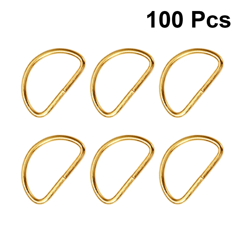 Gold Waist Belt Ring Clips Accessories for Backpacks Buckle Bags Semi-Circular Metal