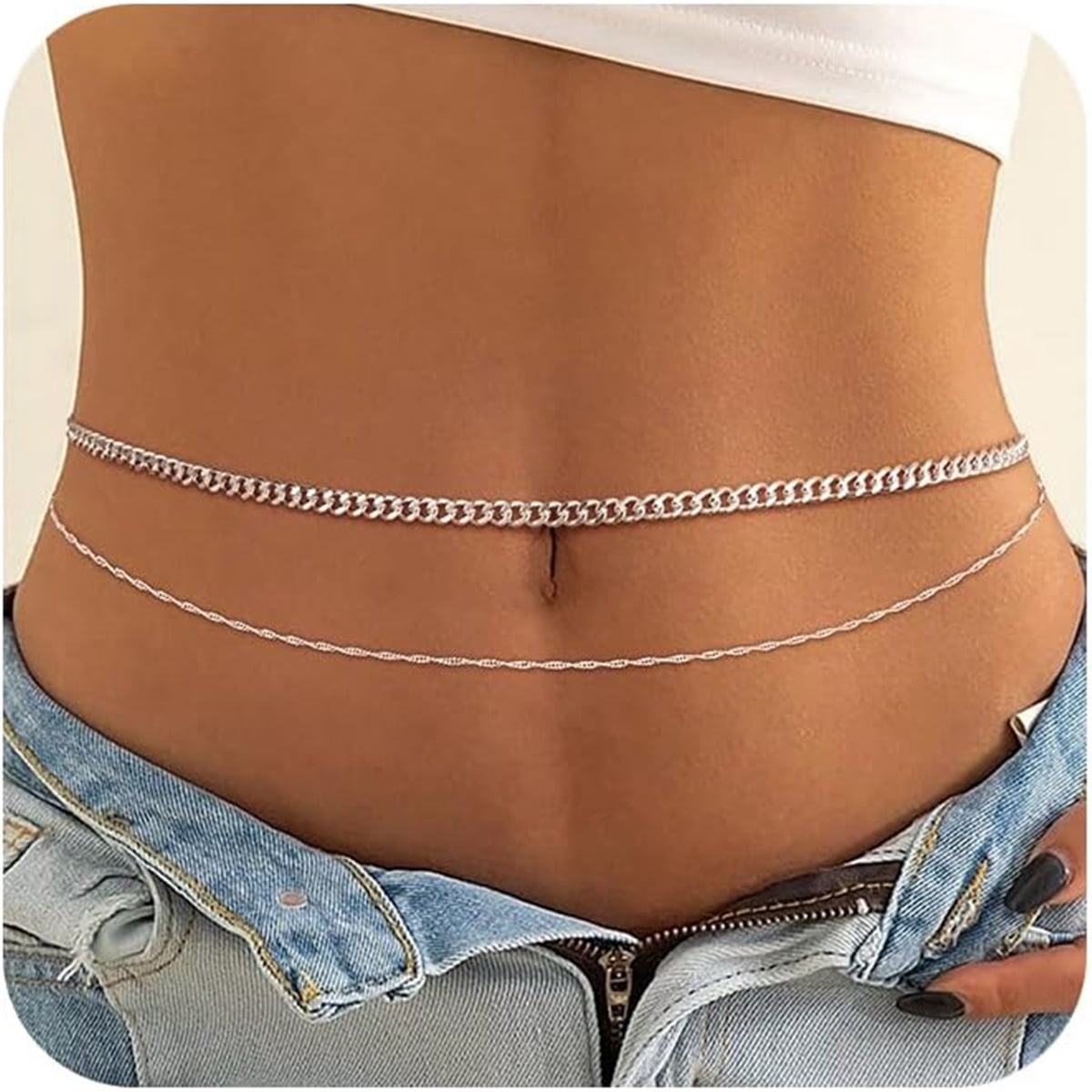 Pearl Waist Chain Gold Layered Belly Chains Pearl Body Chains Beach Bikini Body Chain Jewelry Pearl Sexy Totally Hand Made... From  main image 4