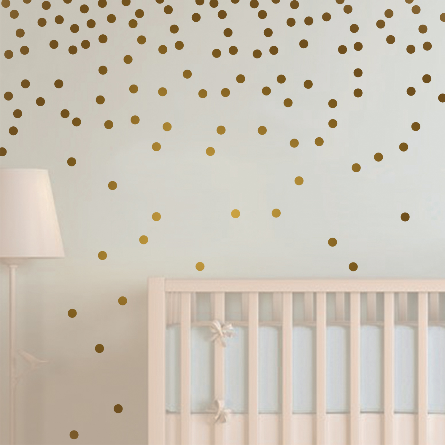 Gold Wall Decal Dots (200 Decals) Posh Dots Metallic Gold Circle