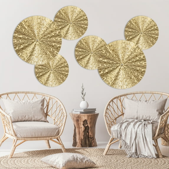 Gold Wall Decor Metal Gold Wall Art Minimalist Gold Wall Decoration Hangable Gold Wall Home Decor Exquisite Gold Wall Hanging Decor Metal Wall Art Decor for Home Office Bathroom