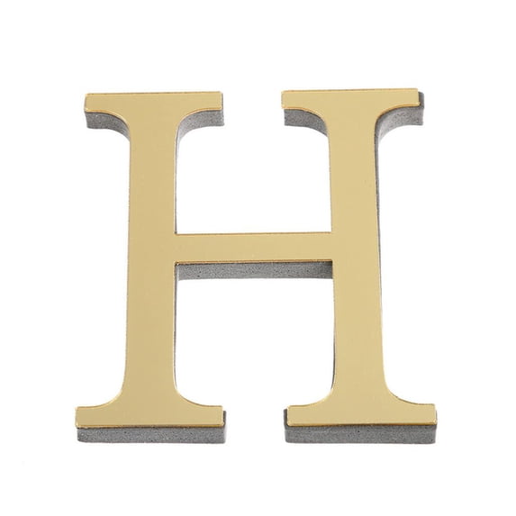 Gold Wall Decor, Wall Letters, 6inReflective Surface, Letter Wall Decor, Residential Space Styling, 1 Pc