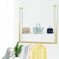 thumbnail image 1 of Gold Wall Mounted Clothing Display Rack Metal U-Shaped Garment Hanging Shelf, 1 of 11