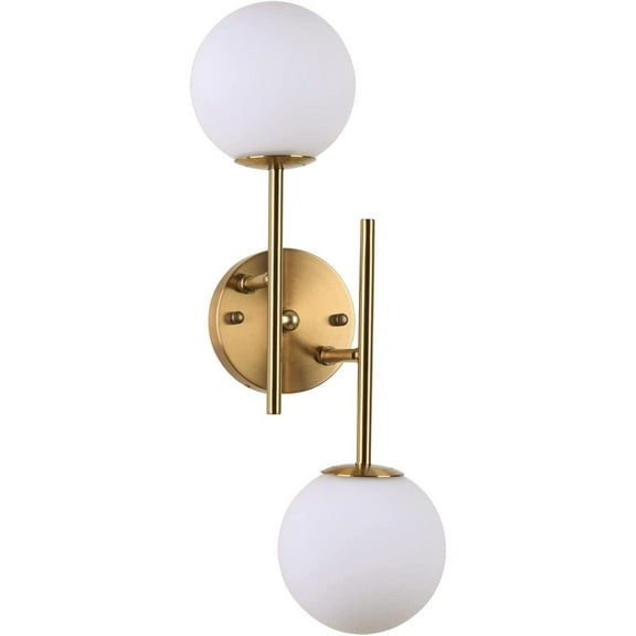 Gold  Wall Sconce, 7.5" W x 20" H, G9 Base, Compatible with LED or Halogen Bulbs, Perfect for Bathroom, Kitchen, Living Room, Home Office, Lobby, Bedroom