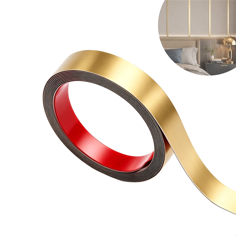 Gold Wall Trim Molding,16.4 Ft Stainless Steel Sticker Decor,Metal ...