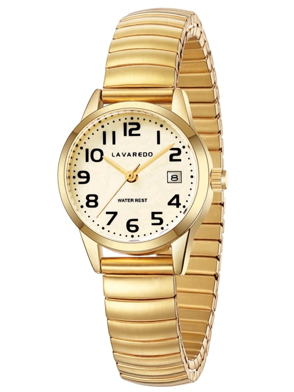 Watches for Women Easy Reader Analog Ladies Quartz Watches with Stainless Steel Expansion Band, Waterproof Watches Gift For Women -S Size