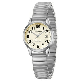 Geneva Ladies 22mm Silver & Gold Tone Genuine Diamond Dial Geneva Ladies 22mm Silver & Gold Tone Genuine Diamond Dial