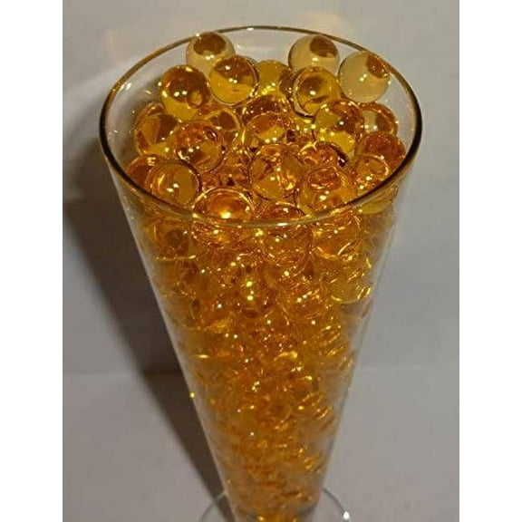Gold Water Beads Vase Fillers for Use with LED Water Submersible Lights , Tea Lights & Floating Candles