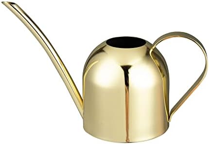 Gold Watering Can for Indoor Plants, Orchid, Bonsai - Stainless Steel With Long Spout for House, Desk, Office - 15oz/450ml