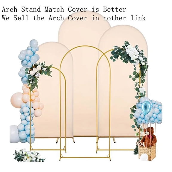 Gold Wedding Arch Stand, Party Decor Balloon arch, Frame Backdrop Holder Bracket,Size 6FT