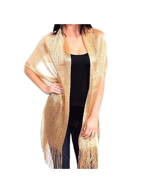 Gold Wedding Scarf Shawl / Metallic Shawl / Bridesmaid Shawl / Wedding Favor / Bridal Wrap / Wedding Shawl / Bridal Cover Up / Wedding Wrap