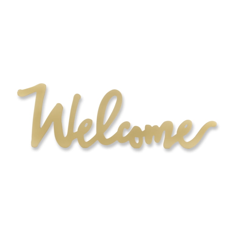 Gold Welcome Text