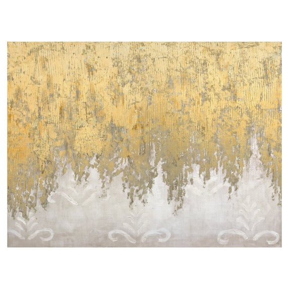 Gold & White Abstract by Willowbrook Art Print