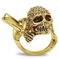 thumbnail image 1 of Gold White Metal Ring with Top Grade Crystal, Citrine Yellow - Size 12, 1 of 1