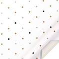 thumbnail image 1 of Gold & White Wrapping Paper - 50x70cm, Kraft Paper, Polka Dots, for Christmas/Birthday/Valentine's, Durable, Cute Design, 1 of 4