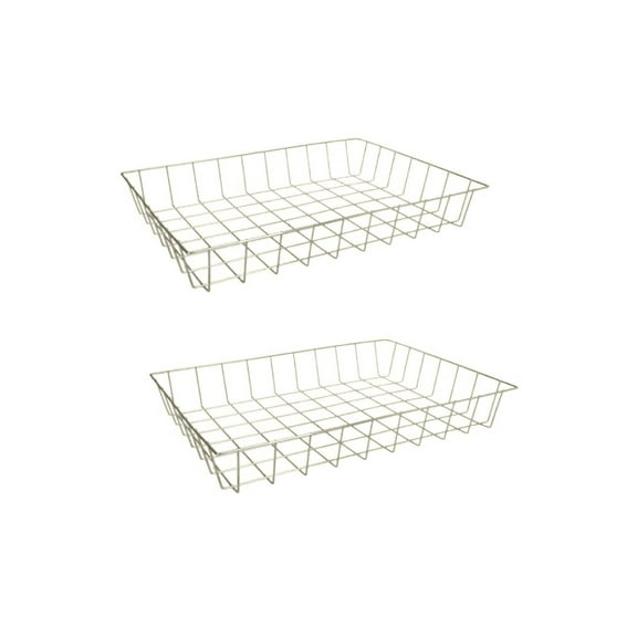 Gold Wire Tray 2 Pack - Keep Your Desk Organized Clutter-Free Office Classroom Bedroom