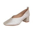 thumbnail image 1 of Gold Women'S Vintage Style Mary Jane Shoes - Low Heel Square Toe Comfortable Flats With Soft Leather, 1 of 9