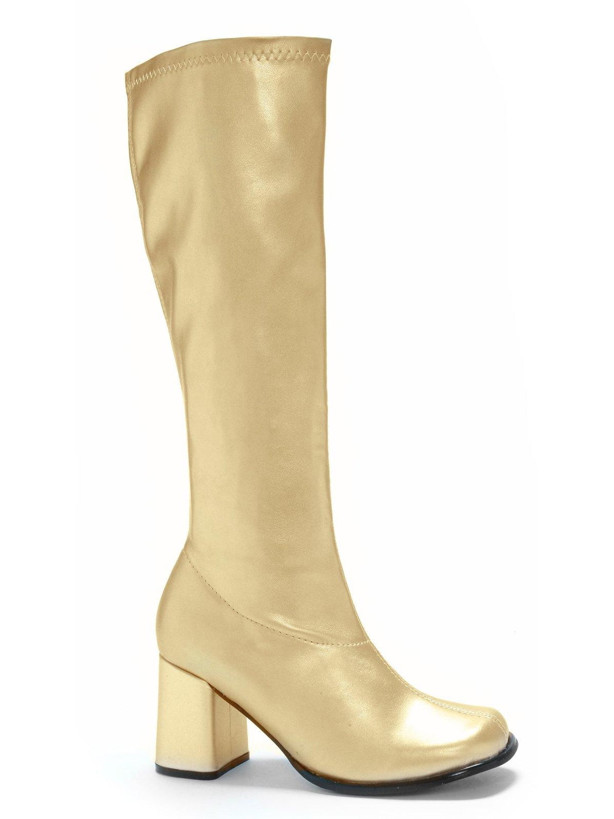 Gold platform top gogo boots