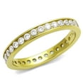 thumbnail image 1 of Gold Womens Ring Anillo Para Mujer Stainless Steel Ring Stainless Steel Ring with AAA Grade CZ in Clear Forza, 1 of 4