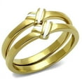 thumbnail image 1 of Gold Womens Ring Anillo Para Mujer Stainless Steel Ring Stainless Steel Ring with Epoxy in White Teramo, 1 of 4
