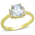 thumbnail image 1 of Gold Womens Ring Anillo Para Mujer Stainless Steel Ring with AAA Grade CZ in Clear Arpino, 1 of 4