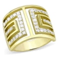 thumbnail image 1 of Gold Womens Ring Anillo Para Mujer Stainless Steel Ring with AAA Grade CZ in Clear, 1 of 4