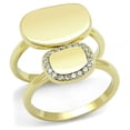 thumbnail image 1 of Gold Womens Ring Anillo Para Mujer Stainless Steel Ring with AAA Grade CZ in Clear, 1 of 4