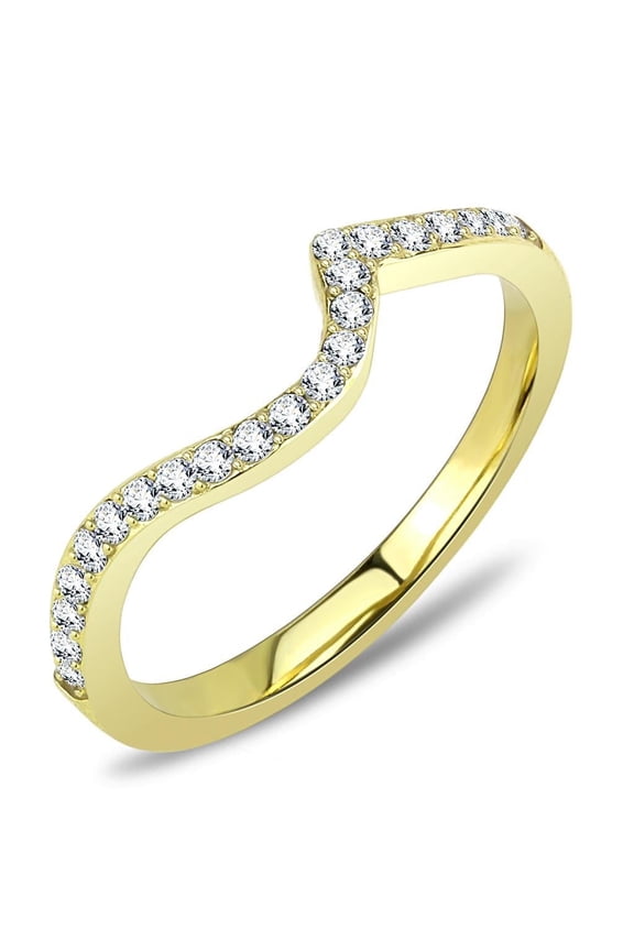 Gold Womens Ring Anillo Para Mujer Stainless Steel Ring with Top Grade Crystal Avezzano