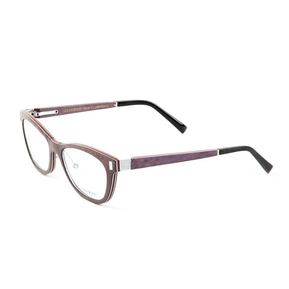 Gold & Wood Orion 03 Rectangular Eyeglass Frames 51mm Brown Maple