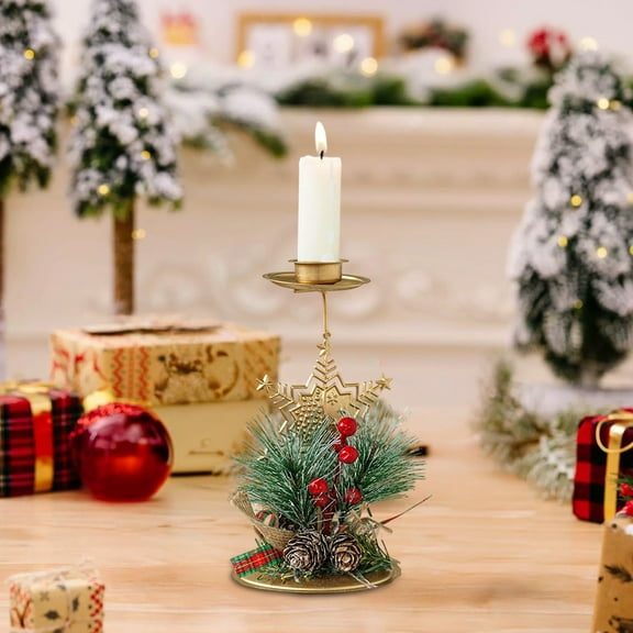 Gold Wrought Iron Candle Tray – Decorative Window Display Holder, 5.9x3.1in, Lightweight Modern Metal Centerpiece for Pillar or Taper Candles, Reusable, Space-Saving Style