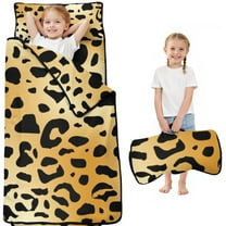 Gold and Black Of Leopard Print Toddler Nap Mats for Kids Preschool,Sleeping Mat Bag or Kids,Toddler Sleeping Bag,Toddler Nap Mat or Daycare