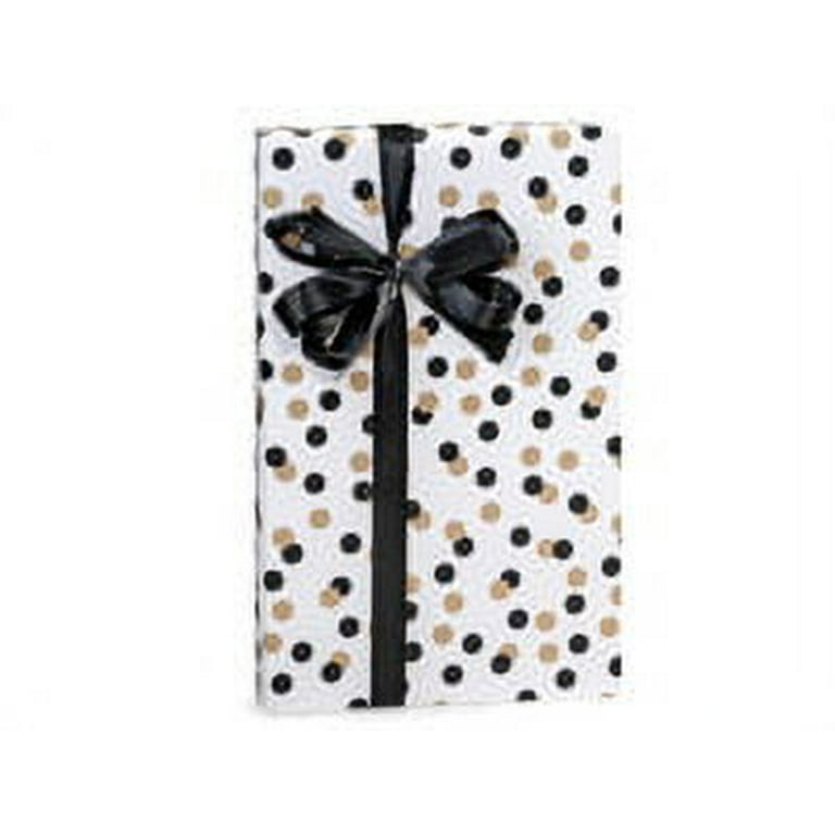 American Greetings Wrapping Paper for Weddings, Birthdays, Graduation and  All Occasions, Kraft and Gold Polka Dots (3 Rolls, 75 sq. ft)