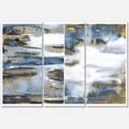 thumbnail image 1 of Gold and Dark Blue Abstract Waves III 28 in x 36 in Painting Canvas Art Print, by Designart, 1 of 3