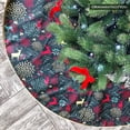 thumbnail image 1 of Gold and Red Deer Decoration Pattern Holiday Tree Skirt, 1 of 6