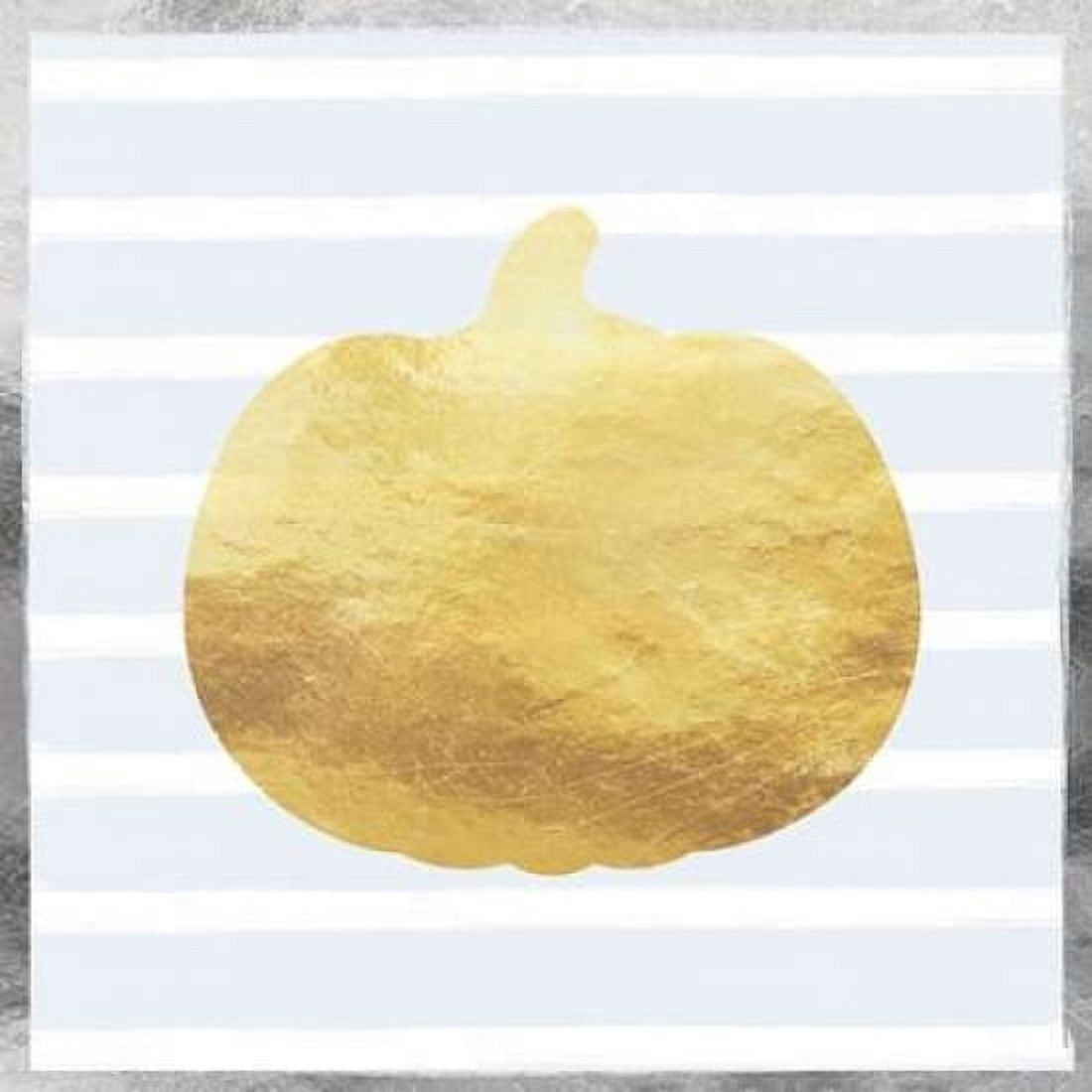 Gold and Silver Pumpkin Canvas Art - Linda Woods (24 x 24)