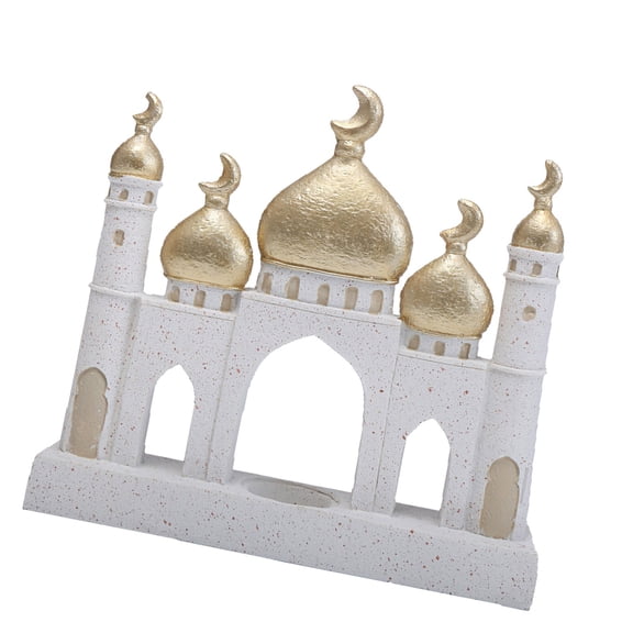 Gold and White Mosque Tower Eid Mubaraks Home Decor Table Ornament
