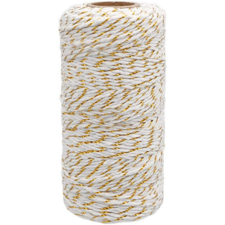 Twine Packing String Wrapping Cotton Twine 100M Brown and White Rope for Gift  Wrapping Twine 