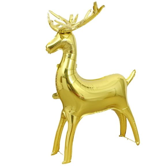 Gold ark Blue Standing Deer Aluminum Foil Balloon Christmas Party Decoration 3D Reindeer Gold Foil Balloon For Holiday Home Decor Indoor Outdoor Festive Celebration Size B