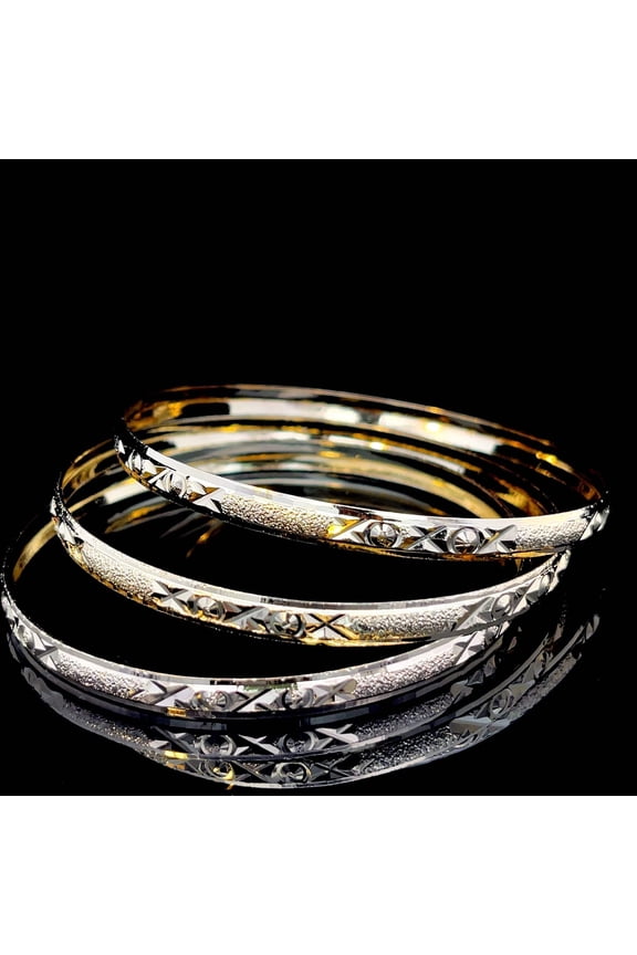 Gold filled Bangle set tri color