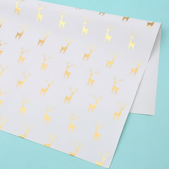 Gold foil flower wrapping paper Valentine's Day Christmas wrapping paper birthday gift box wrapping paper manufacturer promotion HA