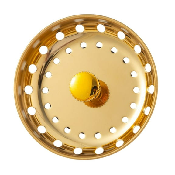 Gold kitchen sink anti-clogging filter garbage disposal cover