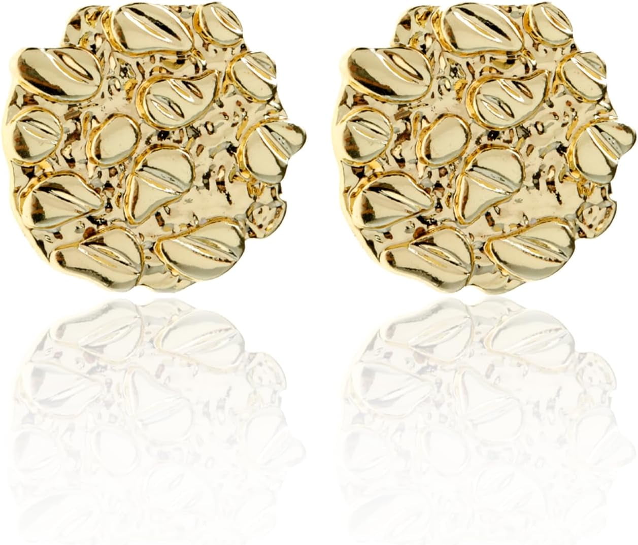 Mens gold nugget earrings discount