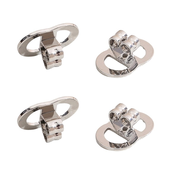 Gold or Silver Earring Backs With Secure 8 Shape Structure For Large Earrings Comfort Fit Generic Compatibility