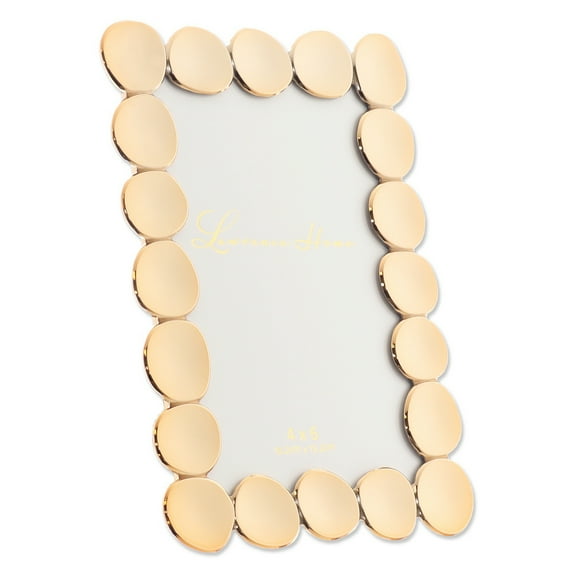 Gold plate polished DISCS design 4x6 frame - 4x6